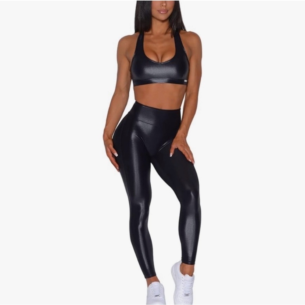 Bombshell Sportswear Glossy Black Leggings